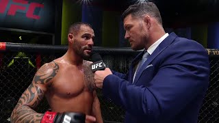 UFC Vegas 28 Santiago Ponzinibbio Octagon Interview [upl. by Patterman671]