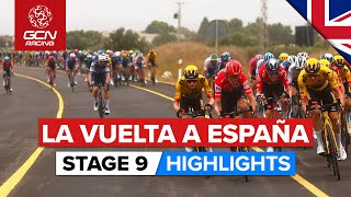 Crosswind Chaos amp A Savage Finale  Vuelta A España 2023 Highlights  Stage 9 [upl. by Tneicniv]