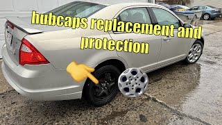 how to install a hubcap on your ford fusion and prevent it from being lost or stolen [upl. by Madelle]