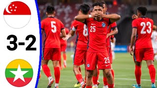 Singapore vs Myanmar 32 All Goals and Extended Highlights [upl. by Lu]