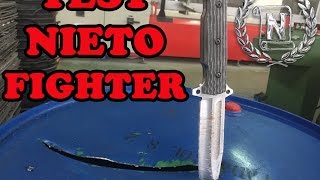 Cuchillo NIETO FIGHTER  Pruebas de corte [upl. by Supple]