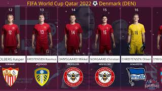 🏆 DENMARK Official Squad FIFA World Cup Qatar 2022 🇩🇰 Denmark World Cup Squad Qatar 2022 [upl. by Ellered787]