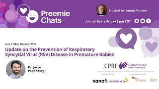 LIVE Preemie Chats Prevention of RSV October 25 at 1 pm EDT [upl. by Suertemed]