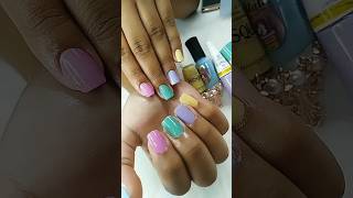 Unhas multicoloridas em tons pastéis nails [upl. by Sanferd]