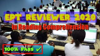 EPT REVIEWER 2021 Reading Comprehension [upl. by Meaghan]