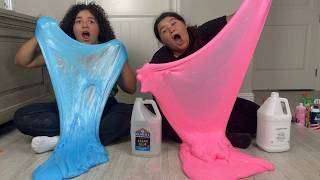 We made 2 Gallons of SLIME on the Floor [upl. by Amej]