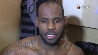 LeBron James Postgame Interview Cavaliers vs Maccabi  Preseason 2014 [upl. by Atterahs]