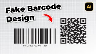 Make a Fake Barcode for Design Collection in Illustrator [upl. by Yerocal]