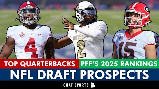 2025 NFL Draft QB Rankings Top Quarterback Prospects Per PFF’s Big Board Led By Carson Beck [upl. by Yasmeen]