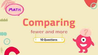 Comparing 1  fewer or more  Math Quiz for kids [upl. by Notlrak]