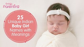 Unique Indian Names for Girl Babies With Meanings [upl. by Burrow]