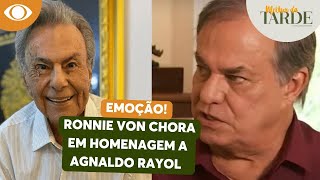 Ronnie Von chora em homenagem a Agnaldo Rayol quotNão estou conseguindo falarquot [upl. by Humfrey]