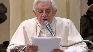 Benedetto XVI spiega San Bonaventura da Bagnoregio a lui particolarmente caro [upl. by Imiaj]