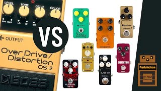 Boss OS2 Overdrive Distortion vs Popular Cheap Clone Pedals  Joyo  Caline  Aroma  Kokko [upl. by Scheider]