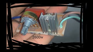 how to make a dimmer up to 2600w using a BTA12 [upl. by Ahsats321]