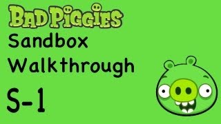 Bad Piggies  Level S1 Sandbox Walkthrough All 20 Stars  WikiGameGuides [upl. by Selwin]