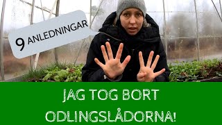 9 ANLEDNINGAR till att jag tog bort mina ODLINGSLÅDOR Varför byggde jag upphöjda bäddar istället [upl. by Lenroc]