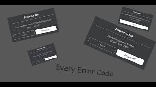 Every single error code on roblox explained [upl. by Olivier542]