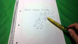 Volumen eines Tetraeders  Dreieckspyramide berechnen  Mathe Hausaufgaben einfach gelöst [upl. by Leilah]