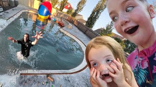 we made a SKATE PARK SWiMMiNG POOL backyard water surprise amp slip n slide with Adley Niko amp Navey [upl. by Trebo120]