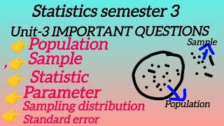 what is a population and sampleIMPORTANT QUESTIONS Degree Statistics SEMESTER 3 degree2ndyear [upl. by Yeslah869]