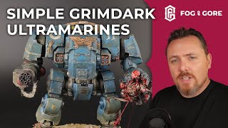 Grimdark Ultramarine Redemptor Dreadnought painting tutorial [upl. by Aicyla431]