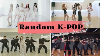 Kpop random dances mirrored girl groups [upl. by Eeresed504]