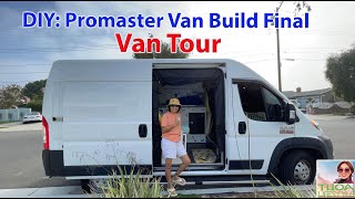 DIY Promaster Van Build Final  Van Tour [upl. by Aneekal]