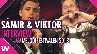 Samir amp Viktor quotShufflaquot  Melodifestivalen SF2 Gothenburg Interview [upl. by Eetsud]