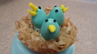 Decorating Cupcakes 87 Easter or Spring Birds nests [upl. by Fauver]