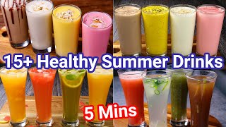 15 Healthy Refreshing Summer Drinks Recipes in 5 Mins  Cooling Summer Beverages in Minutes [upl. by Colville]