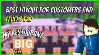 Best layout for customers and levels F2P my restaurant [upl. by Odey]