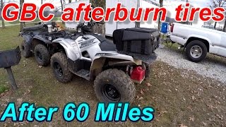 GBC afterburn tires on Yamaha Grizzly 700 after first day Review [upl. by Trainor]