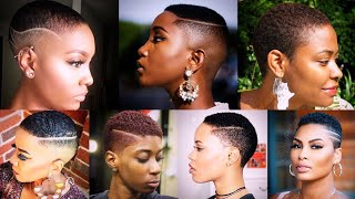 100  Bald Shaved and LowCut Hairstyles For Black Women  Striking LowCut Hairstyles Ideas [upl. by Nylsej]