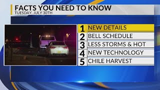 KRQE Newsfeed New details in death Bell schedule change Hot and less storms LANL technology NM [upl. by Sixela523]