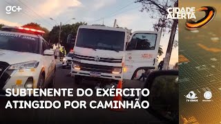 Subtenente do Exército voltava pra casa quando foi atingido por caminhão  Cidade Alerta CE [upl. by Eikcin]