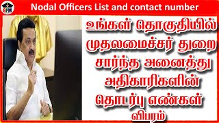 UNGAL THOGUDHIYIL MUTHALAMAICHAR  Nodal Officers List and contact number தொடர்பு எண்கள் விபரம் [upl. by Adnileb]