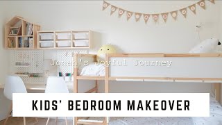 Kids’ Bedroom Makeover w IKEA amp Amazon products I DIY amp Organize l Silent Vlog [upl. by Dirgni]