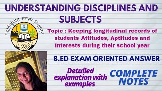 Keeping longitudinal records of students attitudes  attitudes and interests during their school [upl. by Kline]