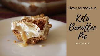 How to make a Salted Caramel Keto Banoffee Pie no bake [upl. by Goldshlag]