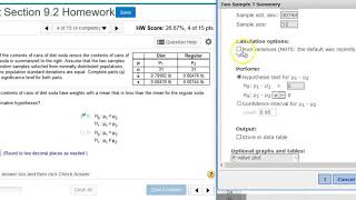 Performing hypothesis testing on two independent sample means of soda can fill volumes [upl. by Ytak]