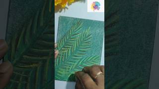 Easy dry pastel leaf painting artwork painting trending viral Colourcanvas89 [upl. by Greta]