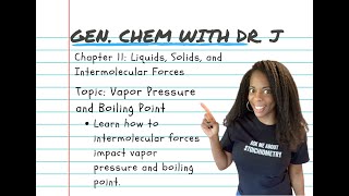 Vapor Pressure and Boiling Point  Gen Chem With Dr J [upl. by Reisfield]