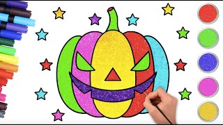 Aprende a dibujar 🎃Calabaza de Halloween 🎃 Dibujos de Halloween  ChikiArte  Dibujos para niños [upl. by Baiss]