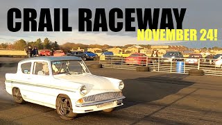 DRAG RACING IN WINTER ENDS BADLY FOR THE R32 CRAIL RACEWAY [upl. by Llerrem346]