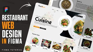 Restaurant Website design in Figma  Food Website Design  TechPrimz [upl. by Akerdnahs689]