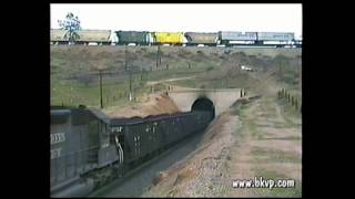 15 engines on a loaded Southern Pacific coal train on Tehachapi Loop [upl. by Lebasi]