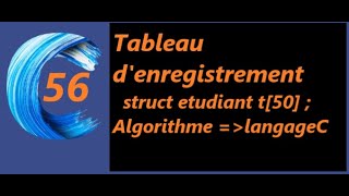 tableau denregistrements en algorithme et en langage  struct [upl. by Cayla]