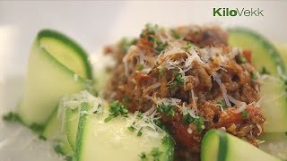 KiloVekk Kjøttsaus med squash spagetti [upl. by Nollaf678]