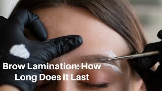 Brow Lamination How Long Does It Take [upl. by Yadsnil218]